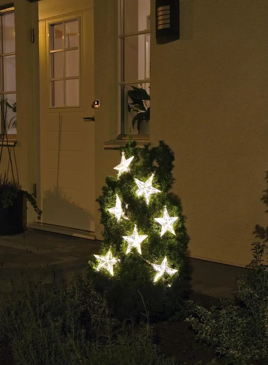 Konstsmide Lichtgordijn 116x75cm - 35 LED Sterrensnoer 24V Warmwit - afbeelding 5 van 6