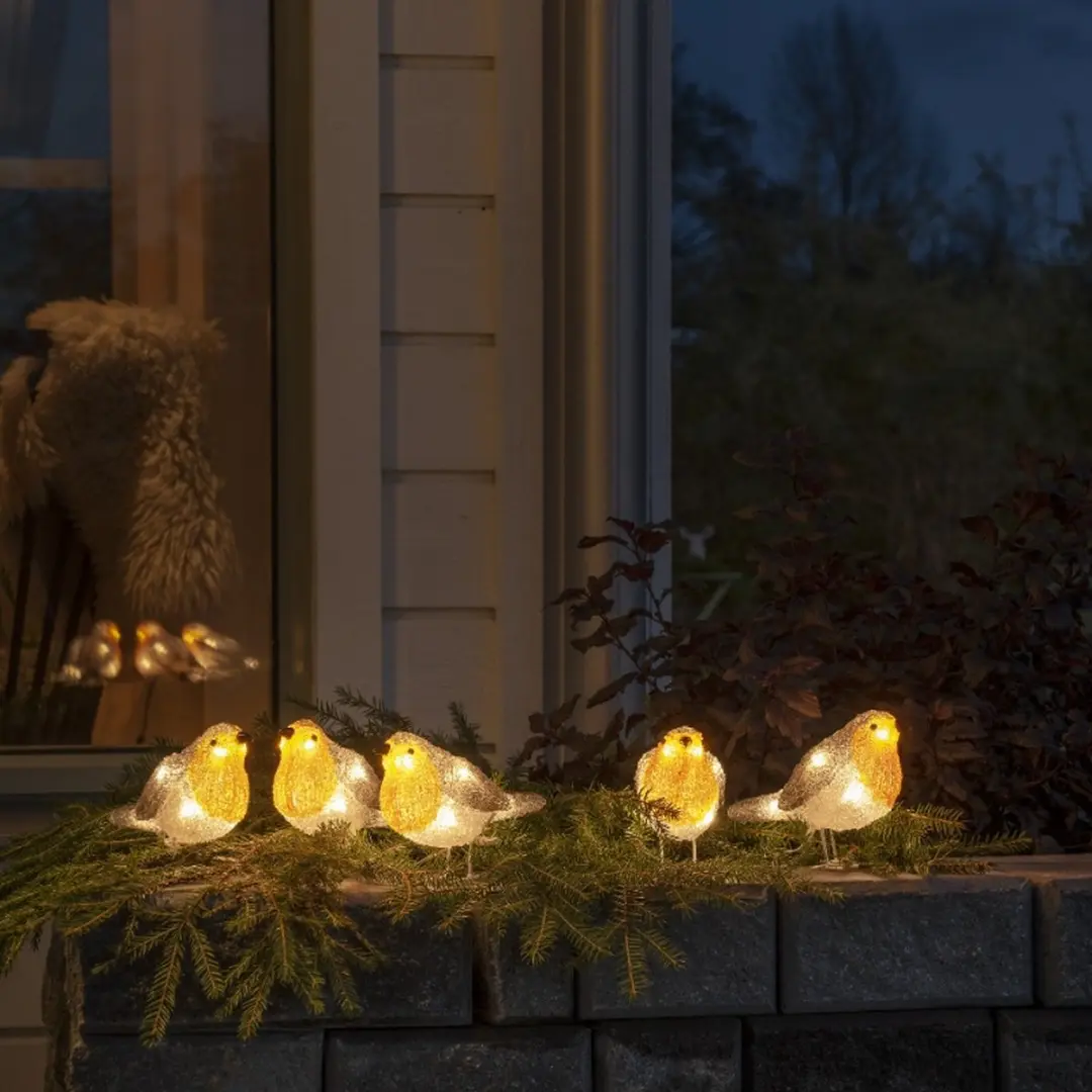 Konstsmide Roodborst 3D Kerstfiguur - 40 LED Warm Wit - 11cm - IP44