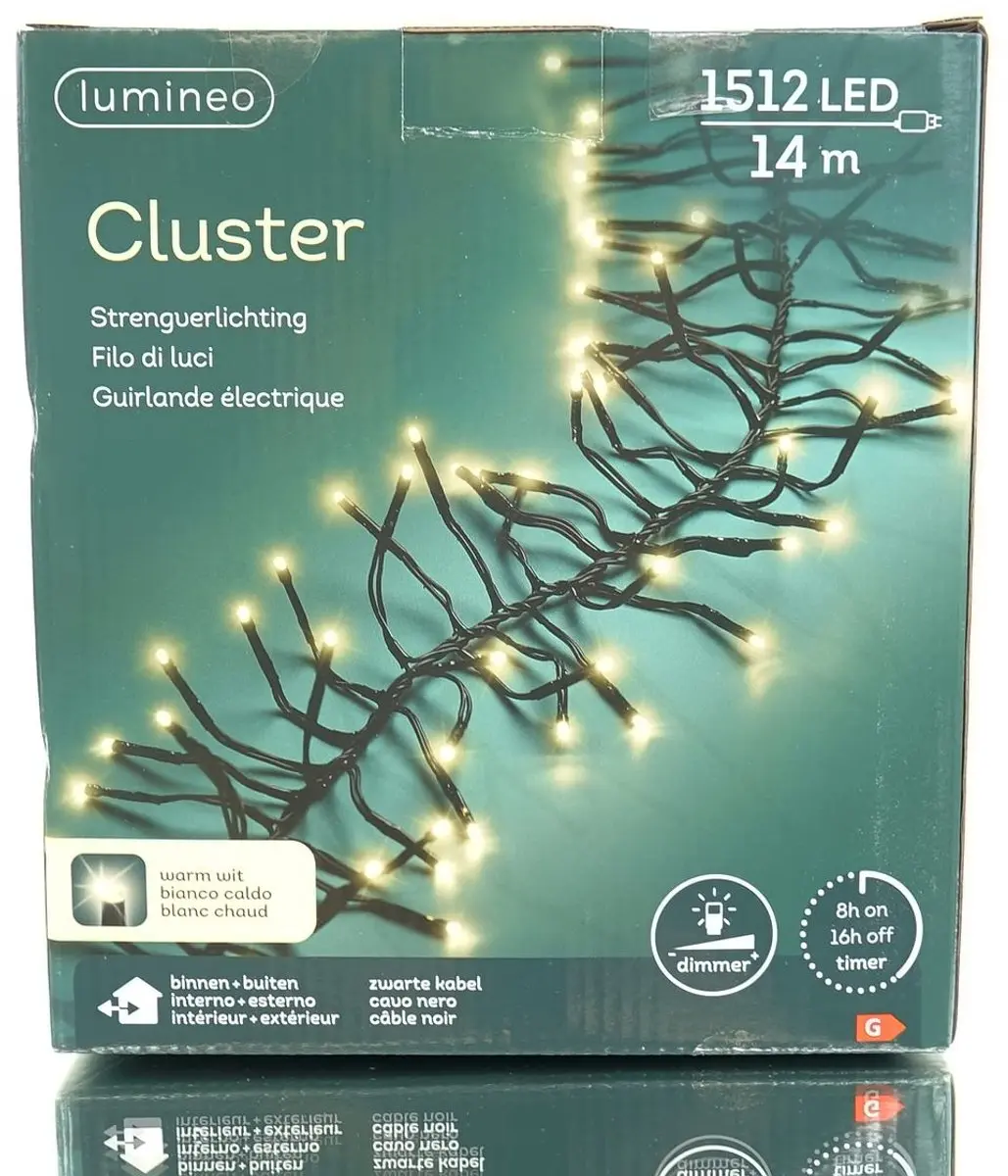Lumineo Cluster Lights 1512 LED 13,5m Warm Wit
