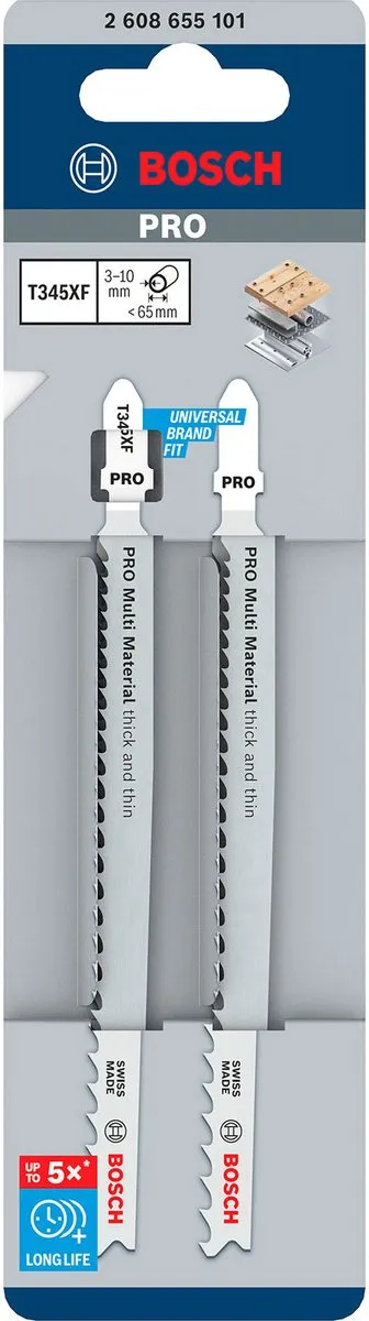 Bosch Professional T345XF Decoupeerzaagblad - Metaal/Hout