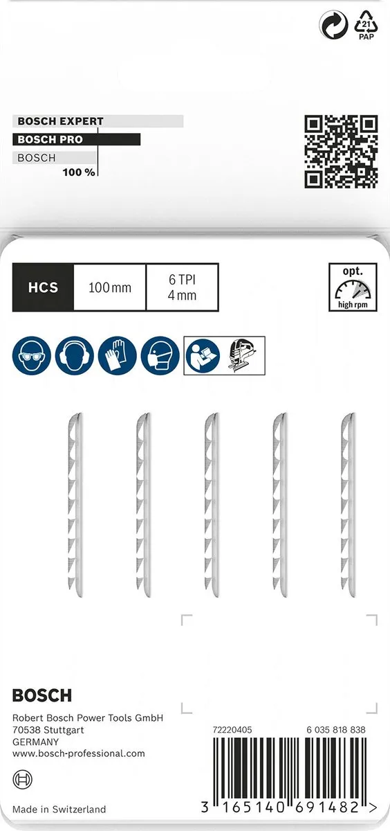 Bosch Professional T102D Decoupeerzaagblad - Kunststof - 1 Stuk