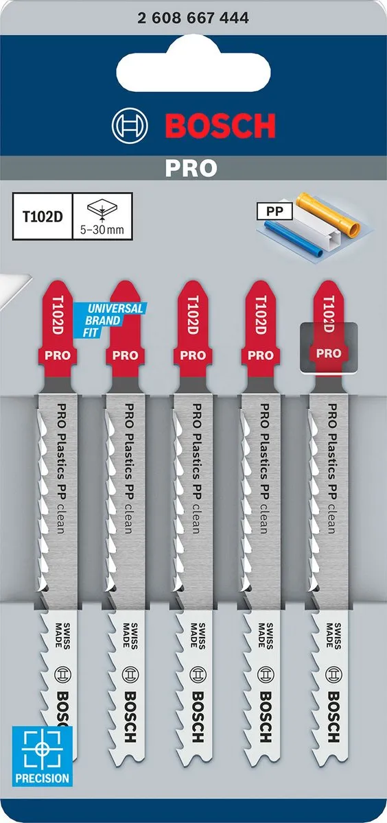 Bosch Professional T102D Decoupeerzaagblad - Kunststof - 1 Stuk