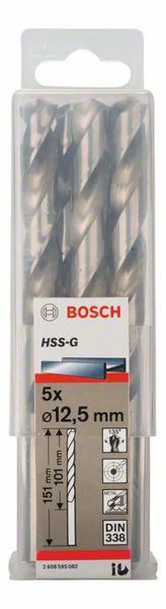 Bosch Professional ST. LINE 12.5mm HSS-G Boor - 5 Stuks