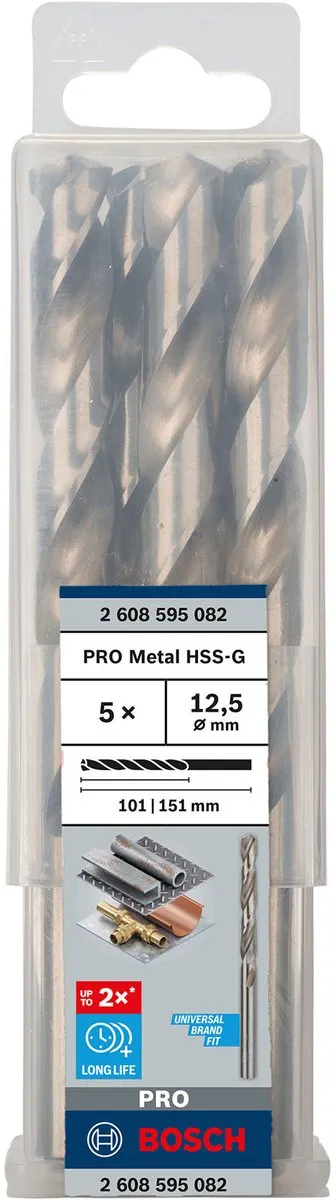 Bosch Professional ST. LINE 12.5mm HSS-G Boor - 5 Stuks