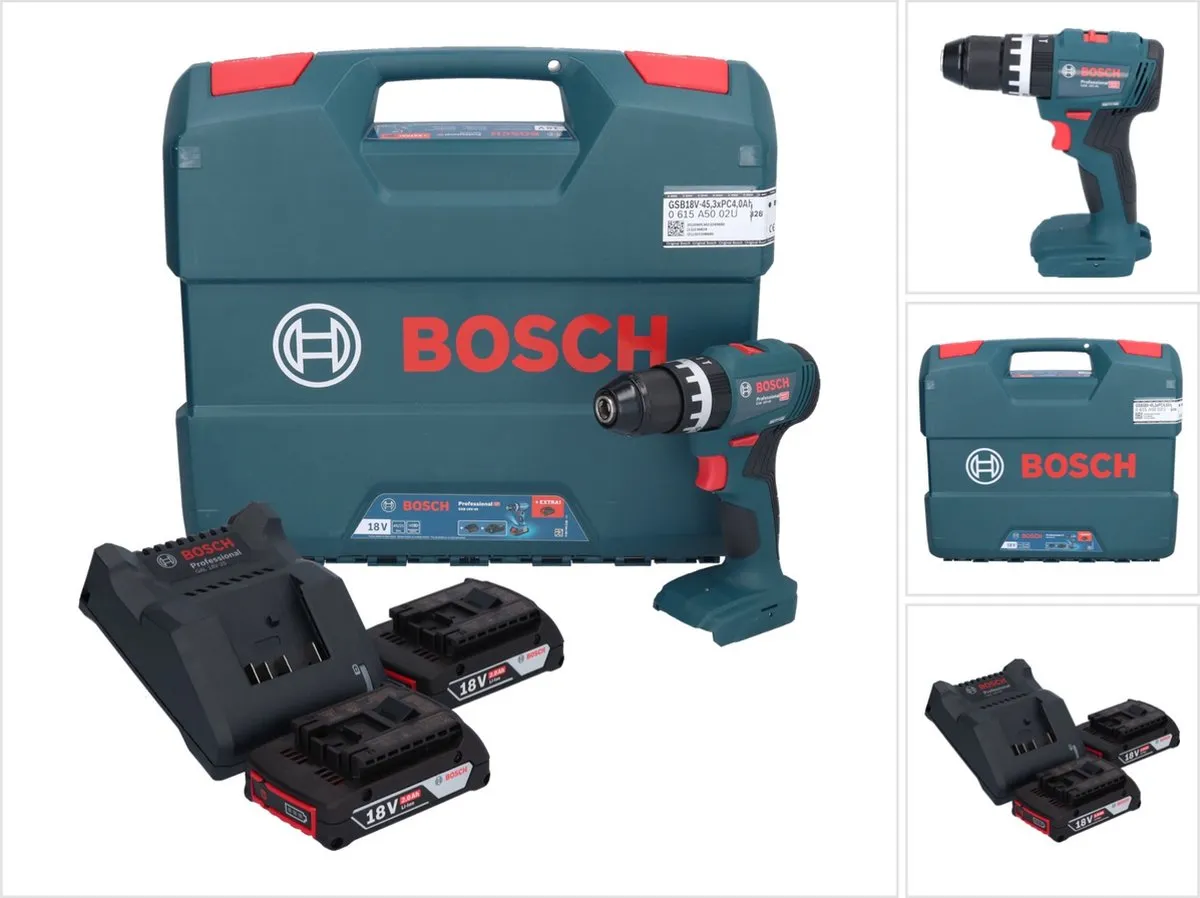 Bosch Professional GSB 18V-45 Accu Klopboormachine 18V - 2x 2.0Ah - 06019K3302