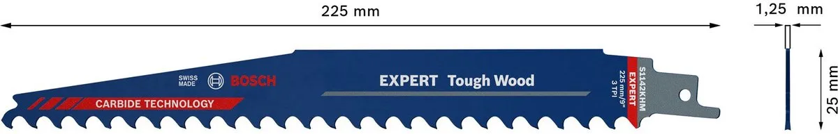 Bosch Professional EXPERT S1142KHM Tough Wood Reciprozaagblad - afbeelding 6 van 6
