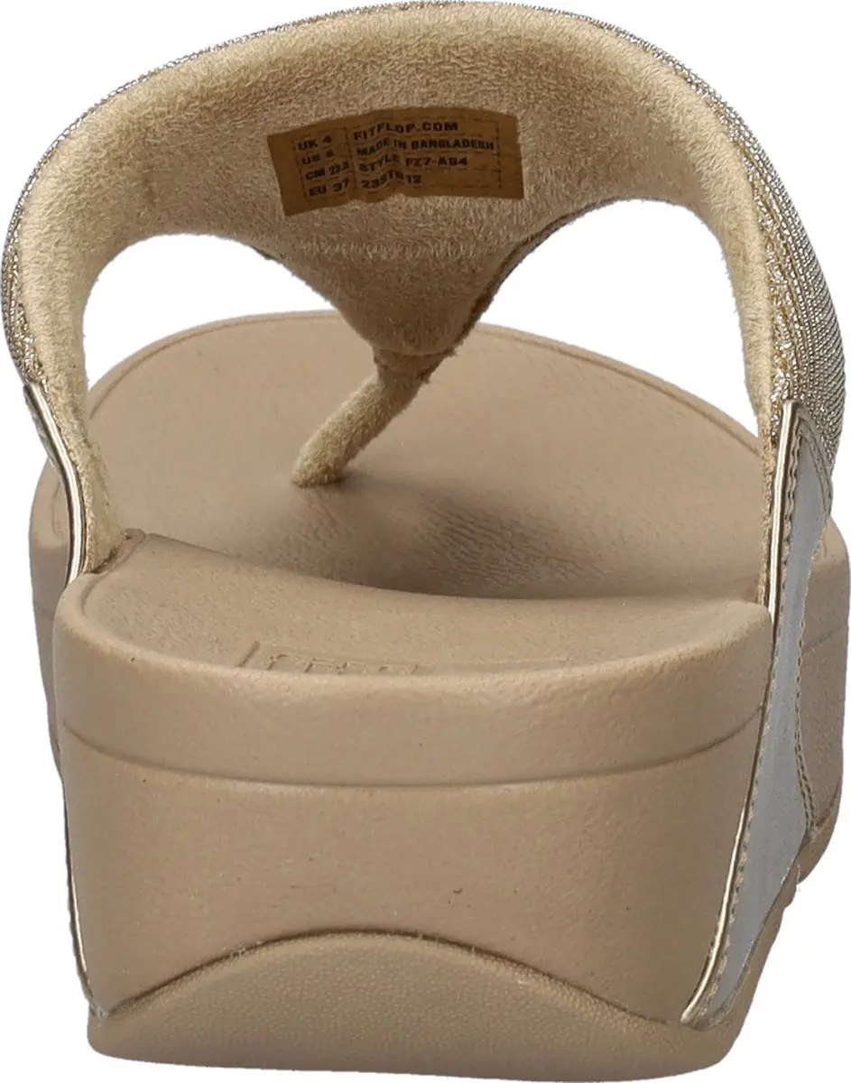 FitFlop Lulu Shimmerlux Teenslippers 38 - Goud/Beige - afbeelding 5 van 6