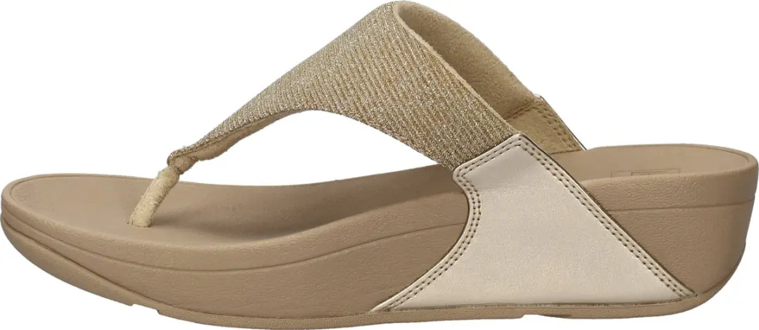 FitFlop Lulu Shimmerlux Teenslippers 38 - Goud/Beige - afbeelding 3 van 6