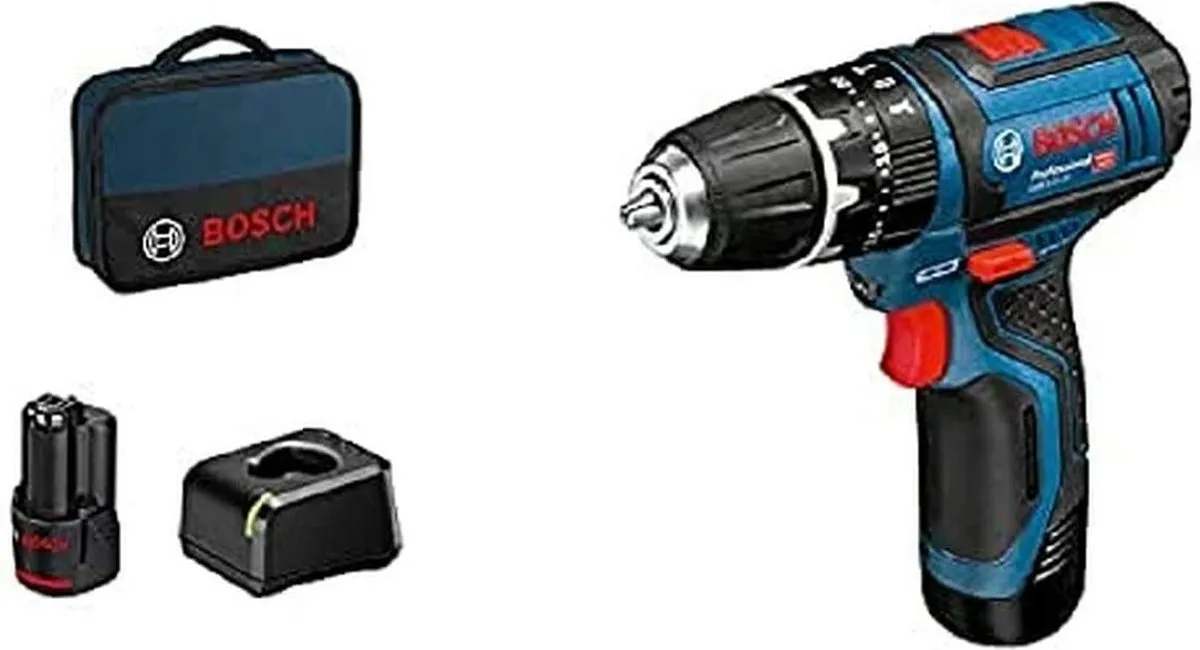 Bosch Professional GSB 12V-15 Accu Schroefklopboormachine - 2x Accu 2000mAh