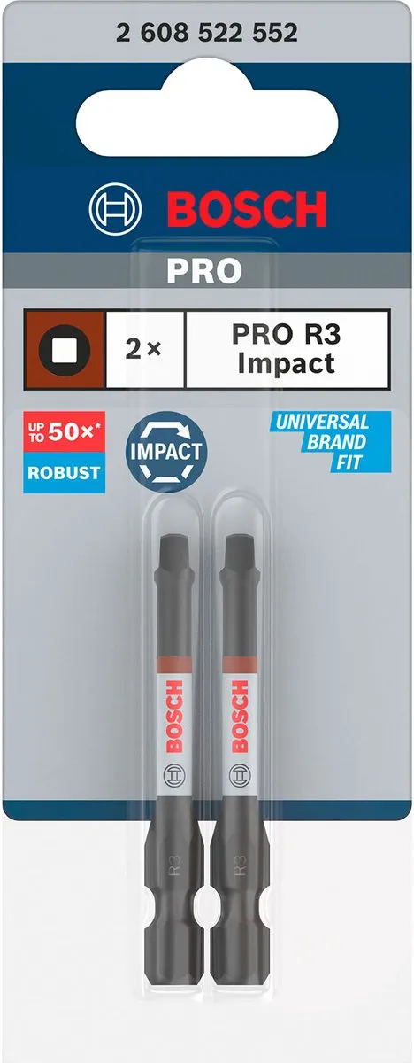 Bosch Professional Robertson Slagbit R3 55mm - 2-delig