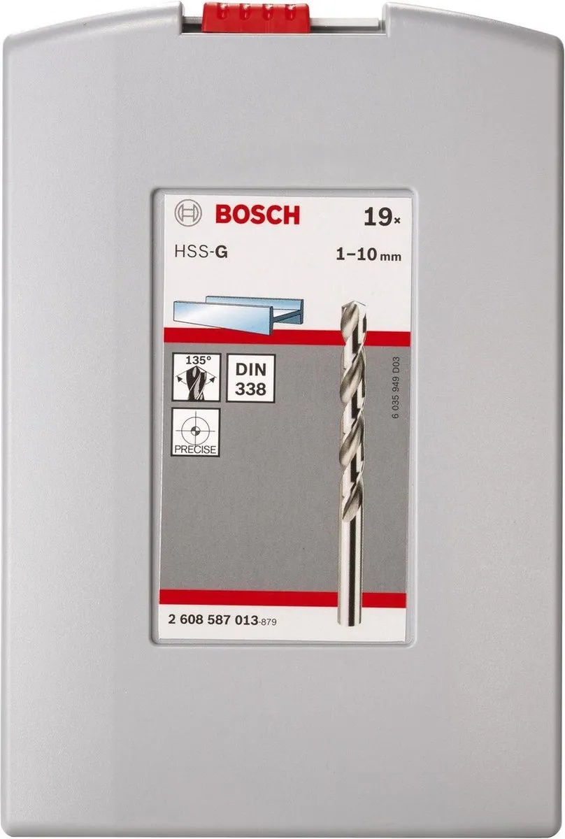 Bosch Professional Metaalboormachine Set 19ST HSS-G 135° - 12 Stuks