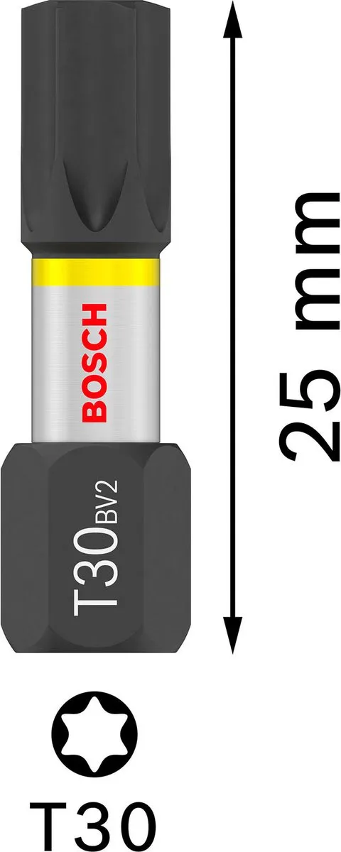 Bosch Professional Impact 25-delige Bitset 25mm - T30
