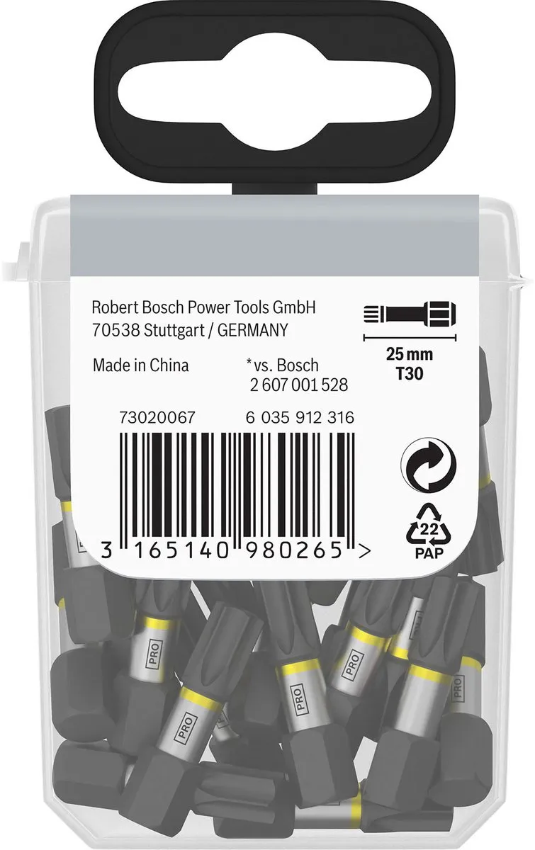 Bosch Professional Impact 25-delige Bitset 25mm - T30