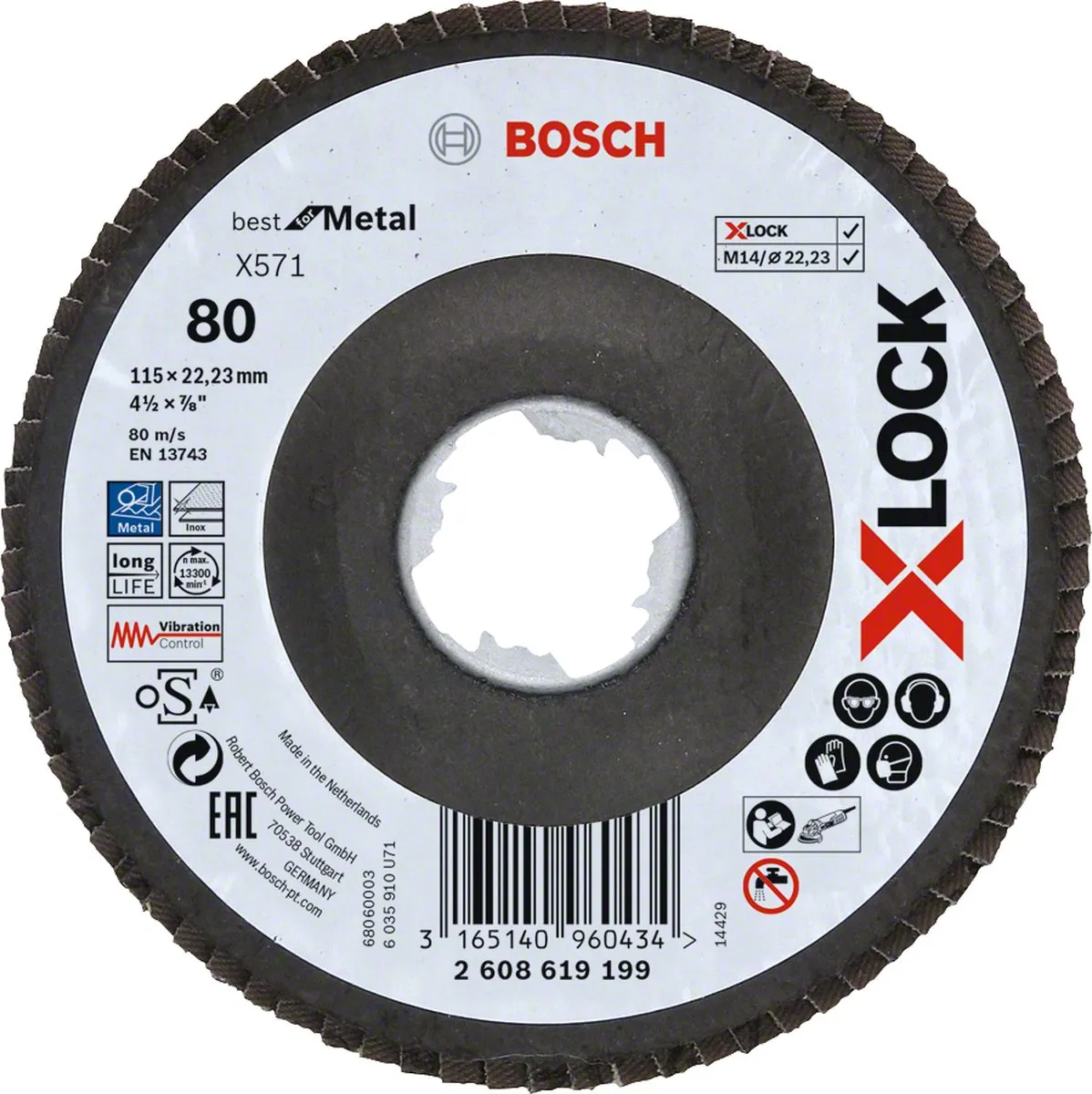 Bosch Professional PRO X571 X-Lock Lamellenschijf 115mm