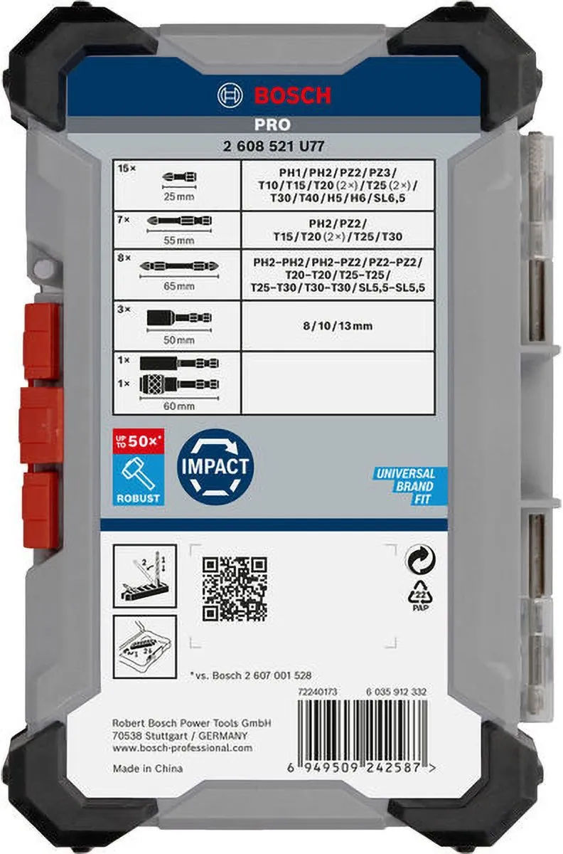 Bosch Professional PRO Impact Schroefbitset 35-delig 2608521U77