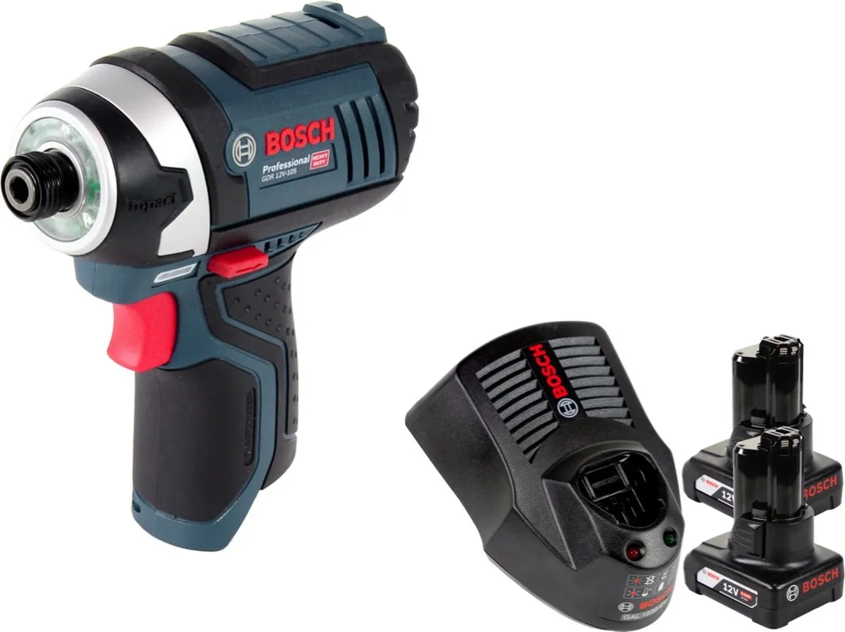 Bosch Professional GDR 12V-105 Slagmoersleutel - 105Nm - 2x 6.0Ah Accu + Lader