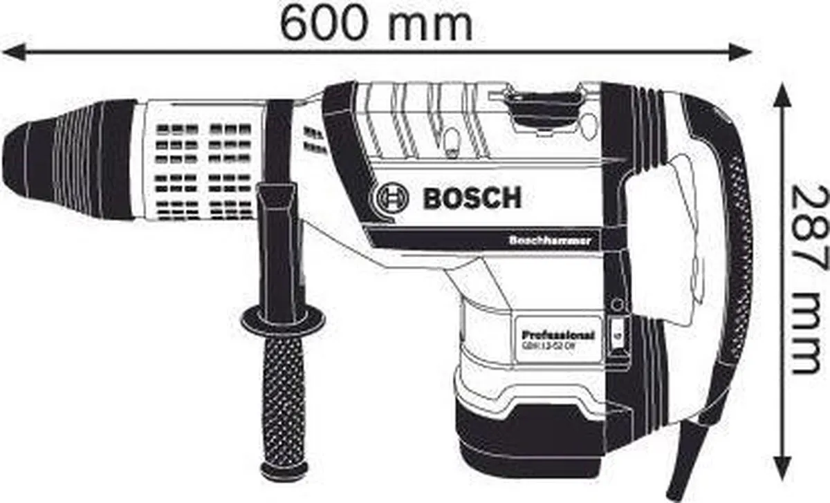 Bosch Professional GBH 12-52 DV Boorhamer 1700W