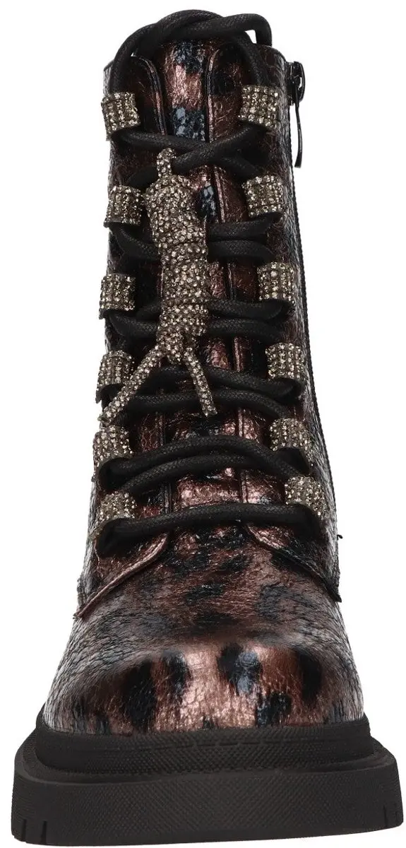 La Strada Metallic Veterboots Met Luipaardprint