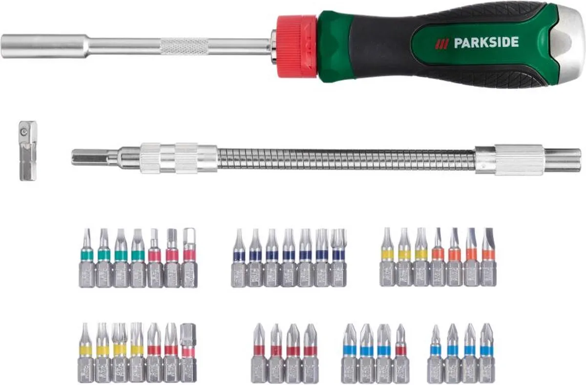 PARKSIDE Ratelschroevendraaier- en Bitset 43-delig - 6,3mm