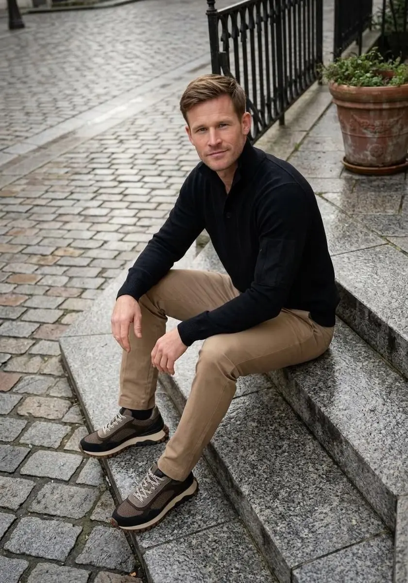 Floris van Bommel DE GROMMER 05.10 Lage Sneakers - Bruin - Maat 44