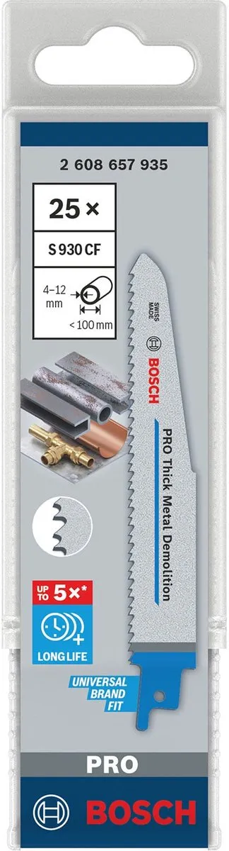 Bosch Professional REC S930CF Reciprozaagbladen - 25 Stuks - Metaal - afbeelding 2 van 5