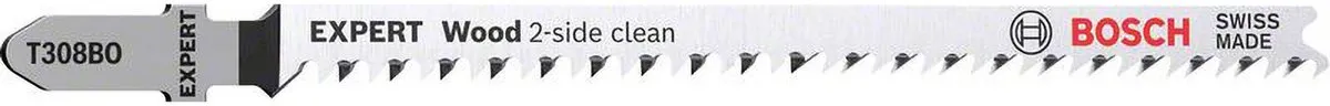 Bosch Professional EXPERT Wood 2-Side Clean T308BO Decoupeerzaagblad - 2 Stuks