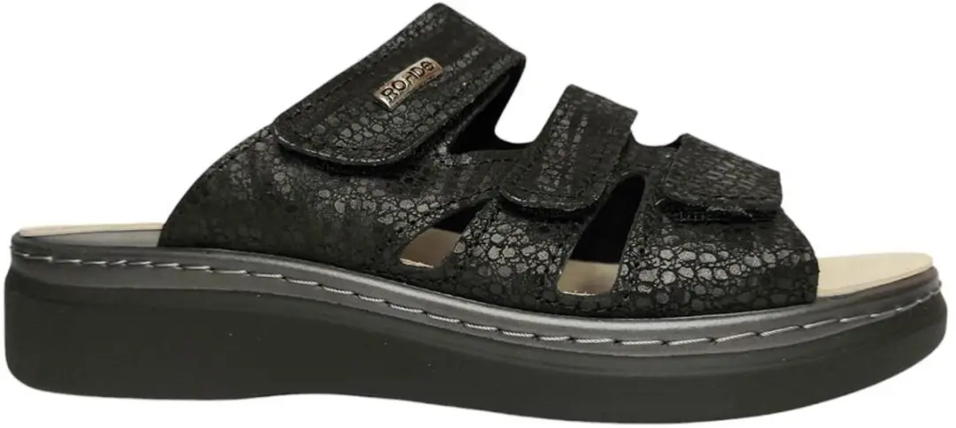 Rohde 5221 90 Teenslipper - Dames - Zwart Leer - afbeelding 6 van 6