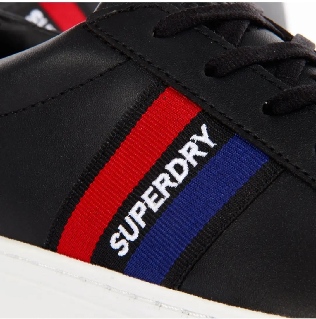 Superdry Vegan Court Sneakers 42 - Zwart - afbeelding 4 van 6