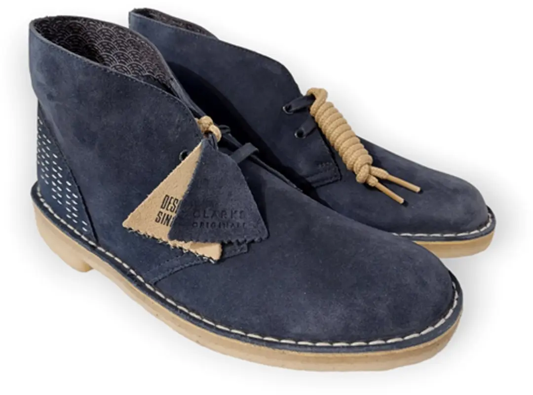 Clarks Veterboot Desert Boot Navy Sashiko Suède