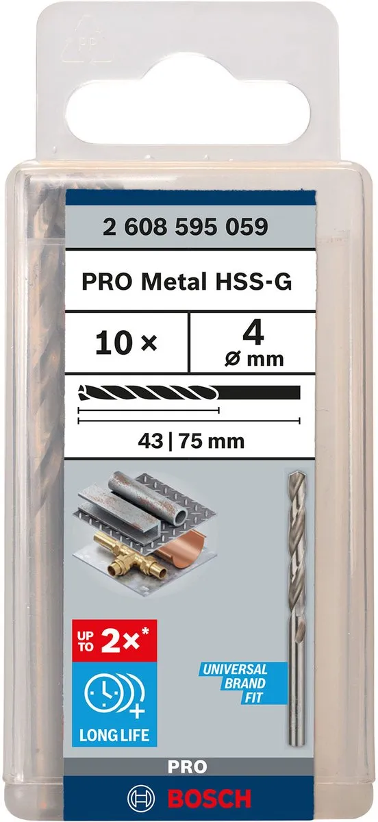 Bosch Professional ST. LINE 4.0mm HSS-G Boor - 10 Stuks - afbeelding 6 van 6