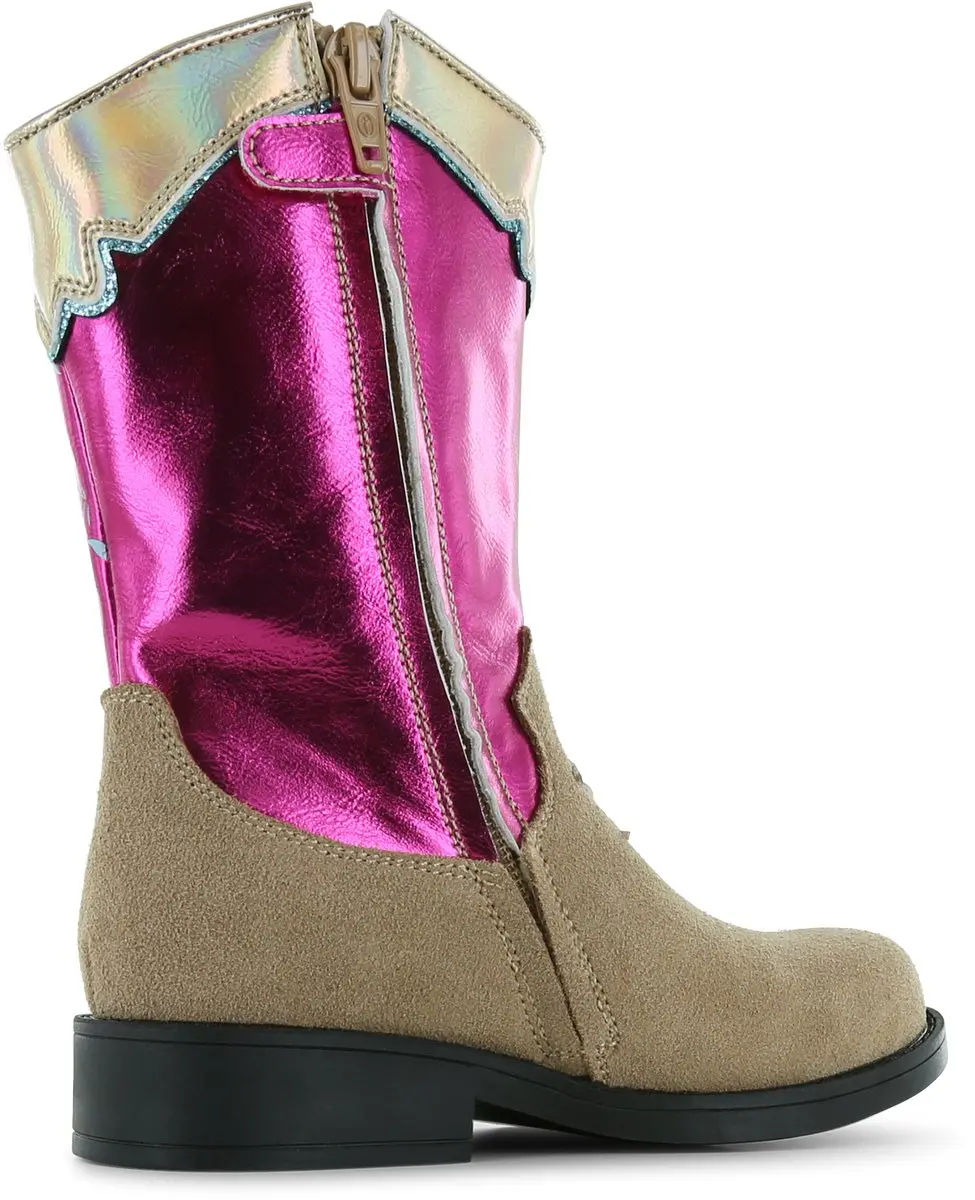 Shoesme Metallic-Roze Cowboylaars Kinderen Maat 31 - afbeelding 2 van 6