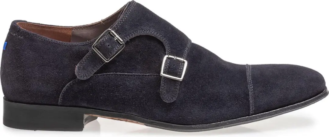 Floris van Bommel Gespschoenen blauw - Maat 43