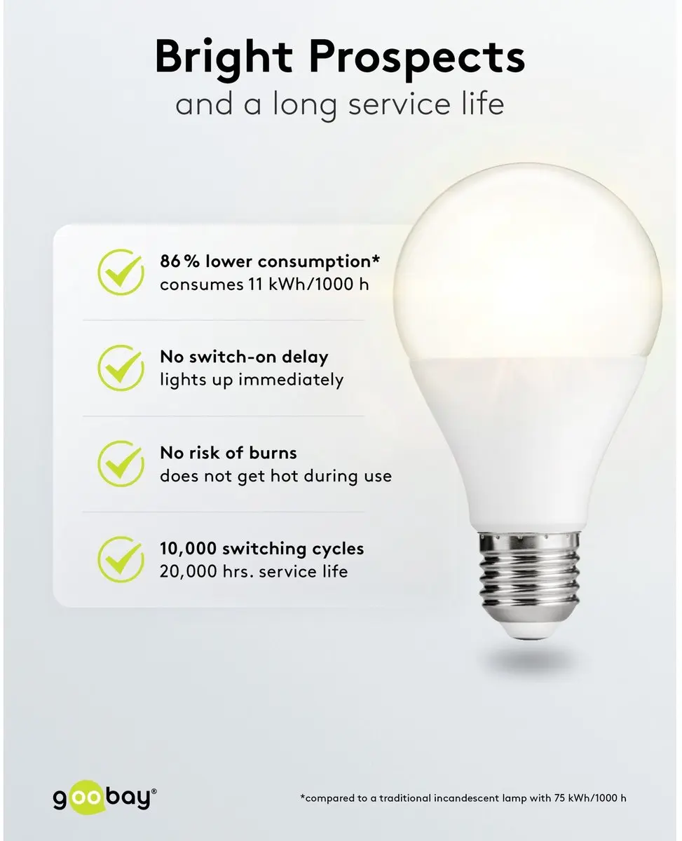 Goobay LED-lamp E27 11W Warm Wit