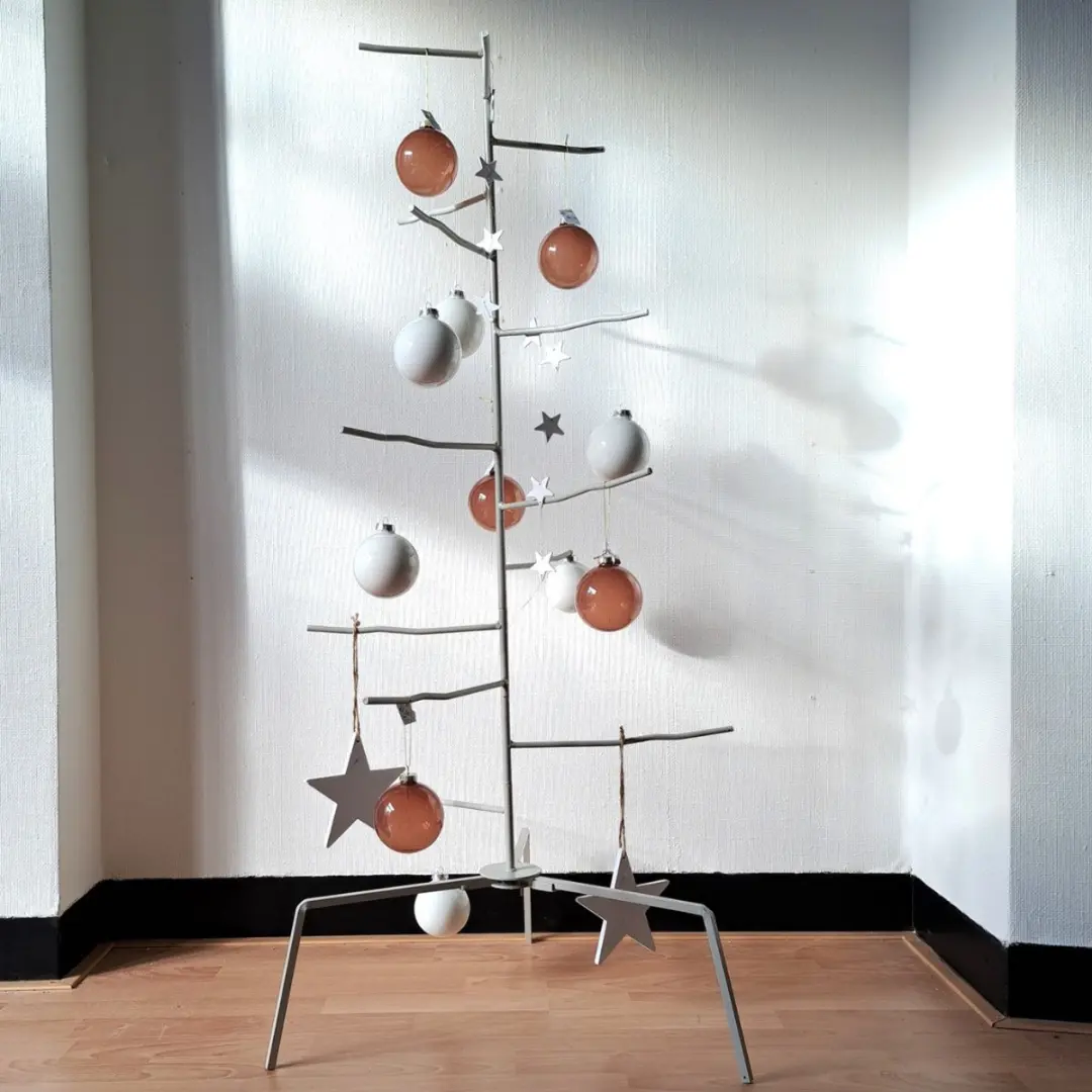 Leeff Kerstboom L Metaal - 170x72cm Wit - afbeelding 6 van 6