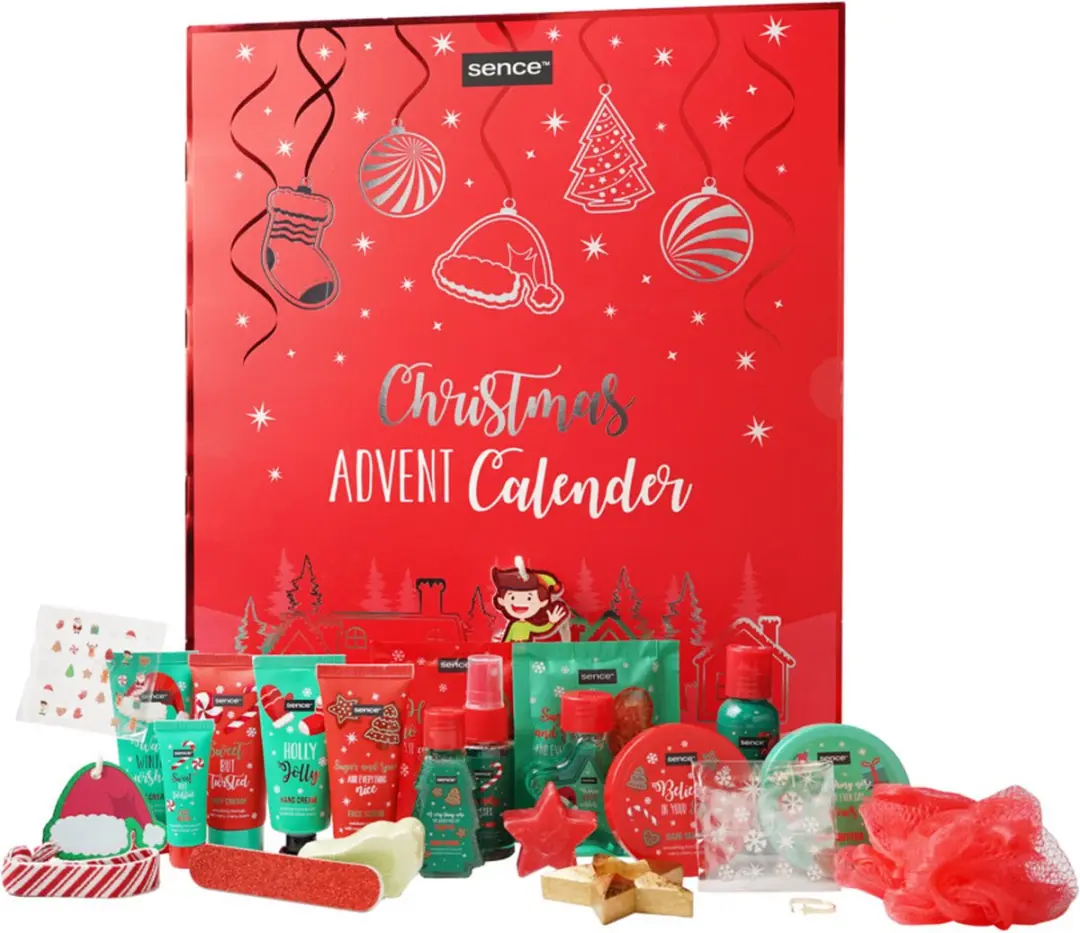 Sence Collection Adventskalender Holiday Spirit - 24 Stuks - Rood/ Groen