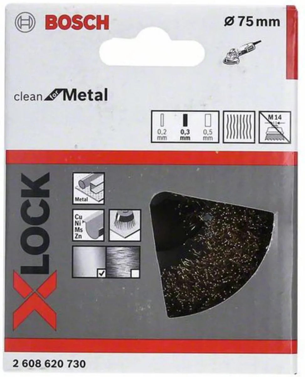 Bosch Professional X-Lock Komstaalborstel 0,3x75mm - Vermessingd - afbeelding 6 van 6