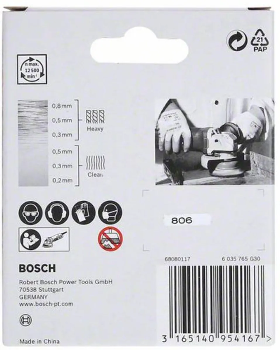 Bosch Professional X-Lock Komstaalborstel 0,3x75mm - Vermessingd