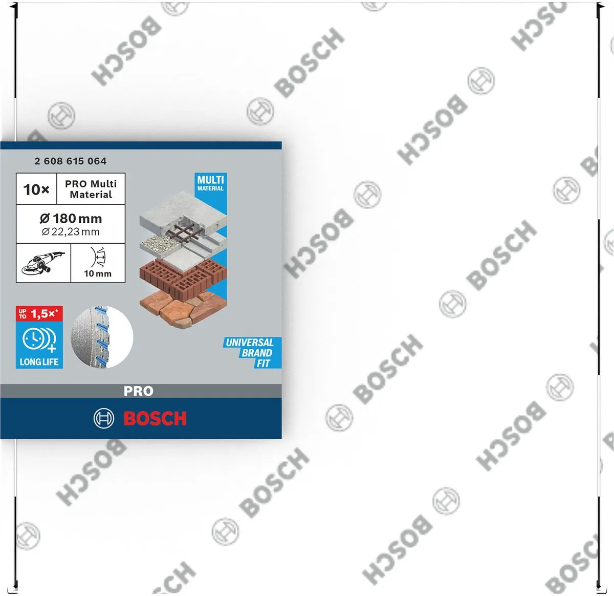 Bosch Professional Diamantschijf 180mm 22,23mm - 10 Stuks