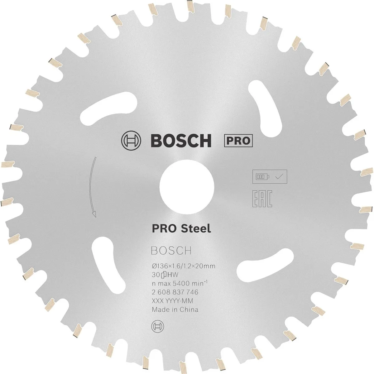 Bosch Professional Steel Accuzaagblad 136x1,6x20mm Metaal - 2608837746