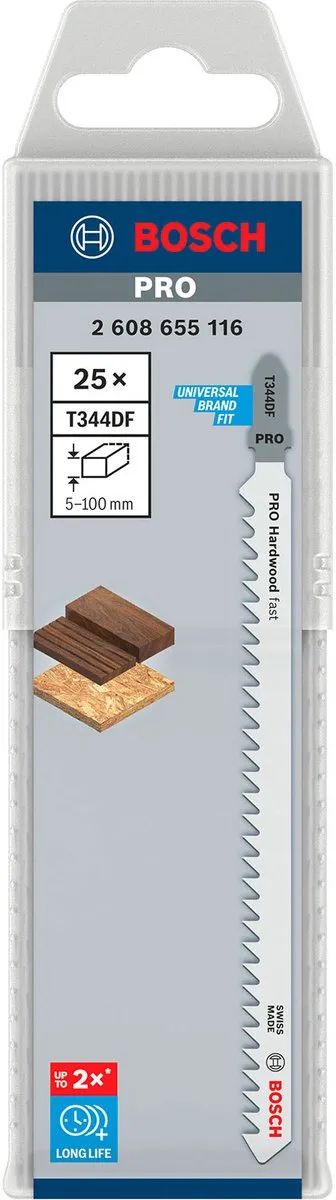 Bosch Professional T344DF Zaagbladen 152mm - 25 Stuks