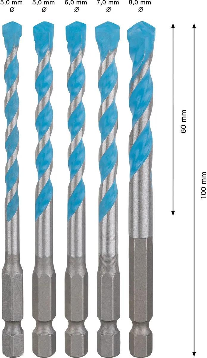 Bosch Professional EXPERT HEX-9 Borenset 5-delig 2608900586 - afbeelding 3 van 6