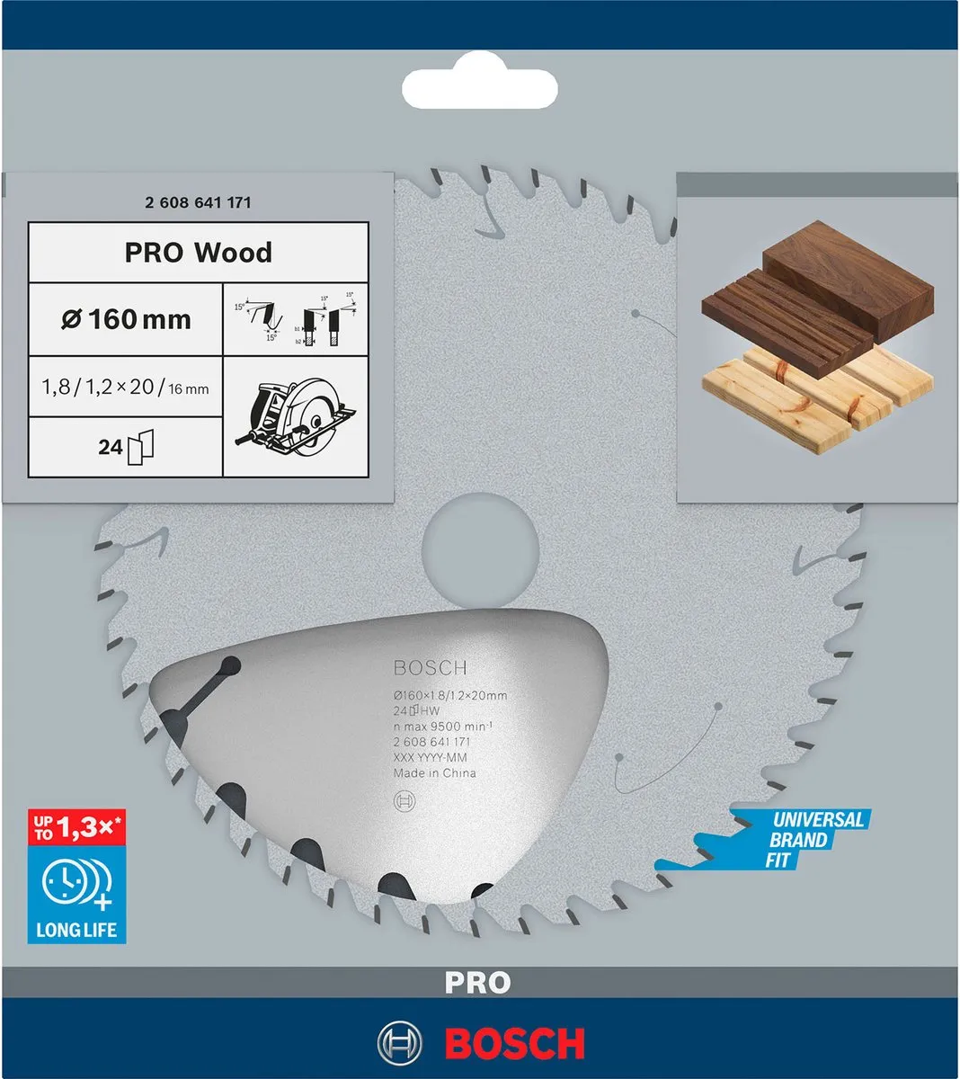 Bosch Professional CIRKZB OPT 160X20/16X1,8 Zaagblad Metaal 160mm