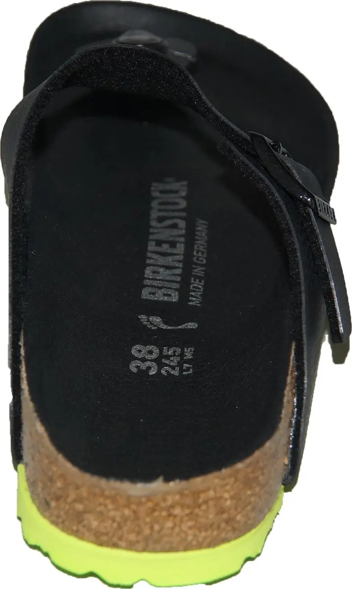 Birkenstock Gizeh Kids Teenslipper - 32 - Zwart/ Groen - afbeelding 5 van 6