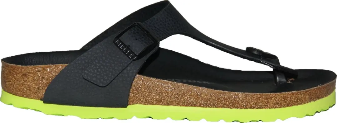 Birkenstock Gizeh Kids Teenslipper - 32 - Zwart/ Groen - afbeelding 2 van 6