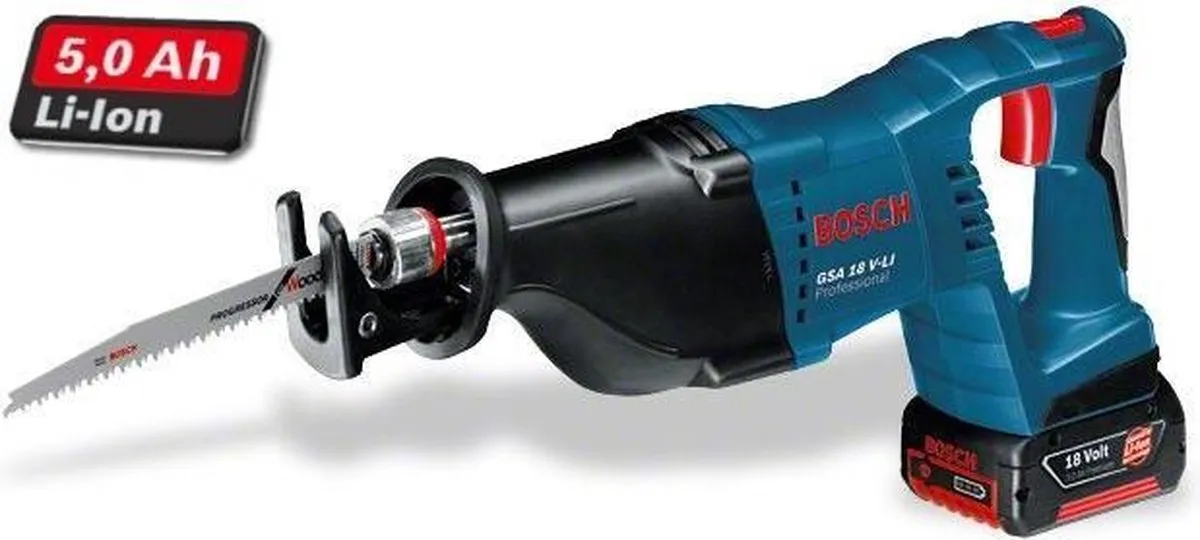 Bosch Professional GSA 18 V-LI Accu Reciprozaagmachine - 2x 5.0Ah + L-BOXX