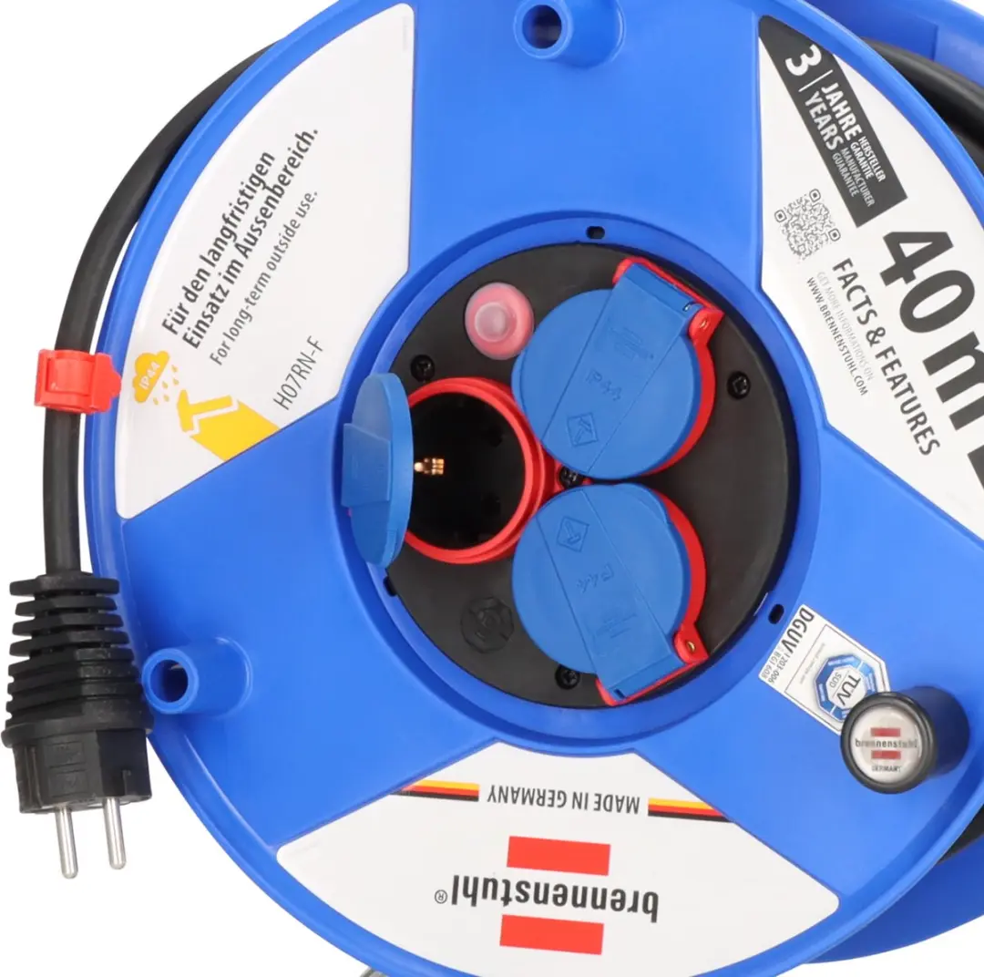 Brennenstuhl Garant IP44 Kabelhaspel 40m - 3300W Blauw