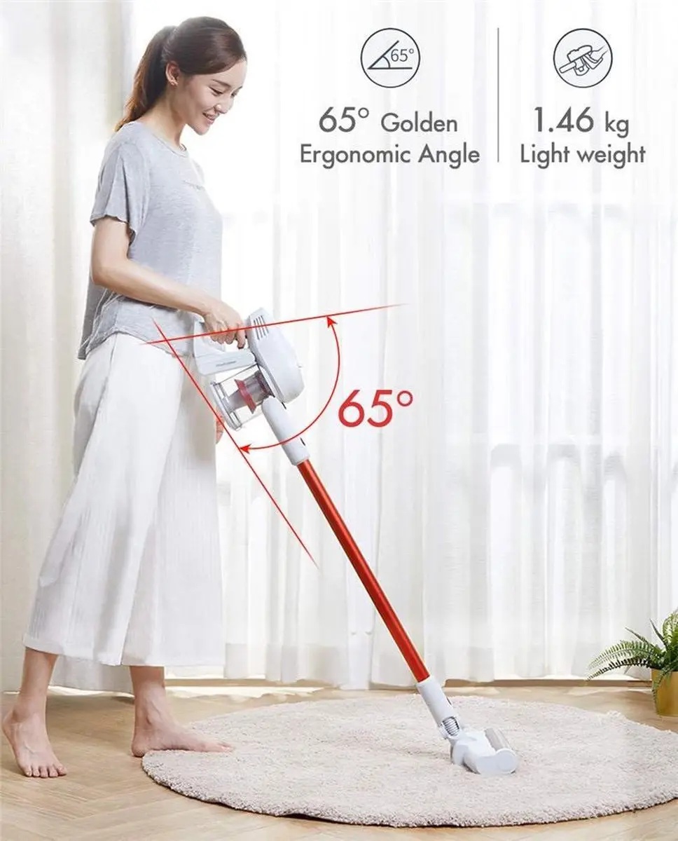 Xiaomi Jimmy JV51 Steelstofzuiger 400 Airwatts - Rood/Wit - afbeelding 4 van 6