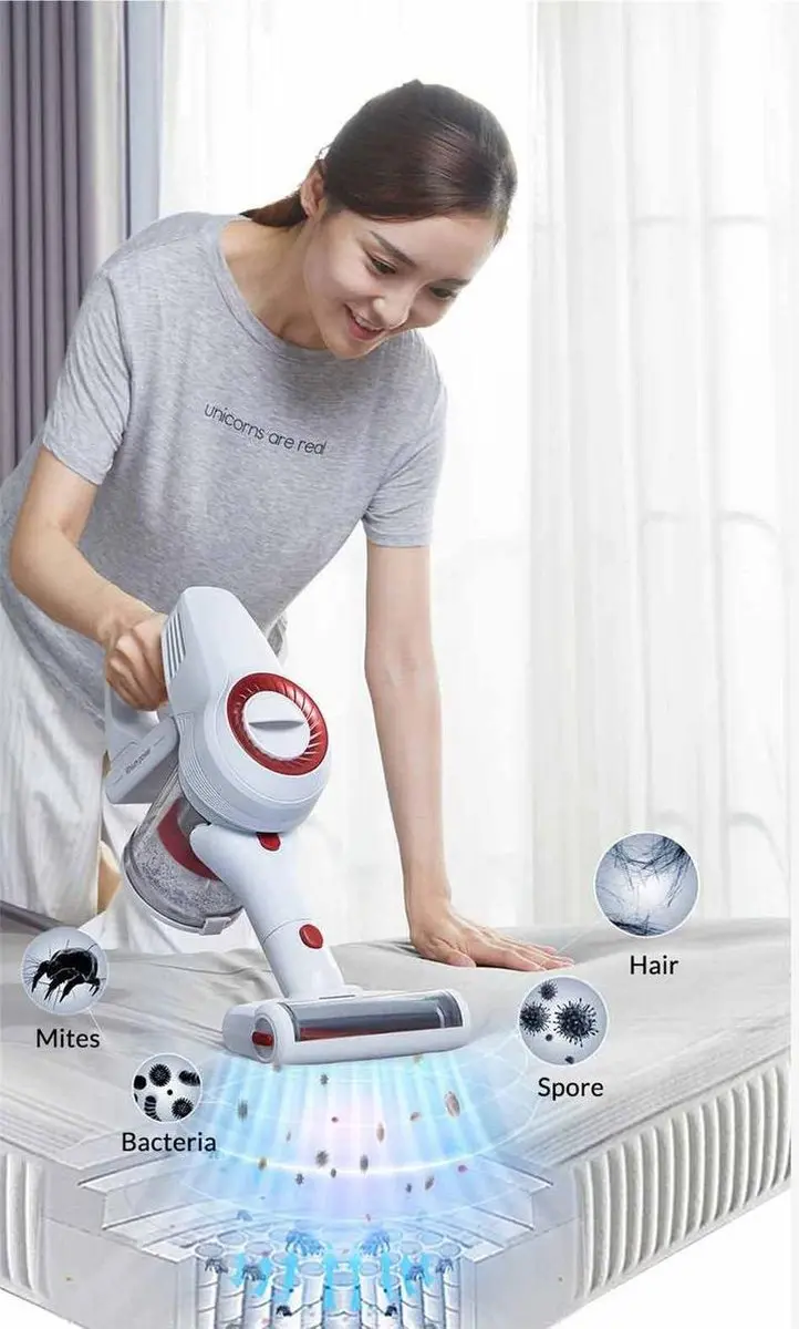 Xiaomi Jimmy JV51 Steelstofzuiger 400 Airwatts - Rood/Wit - afbeelding 2 van 6