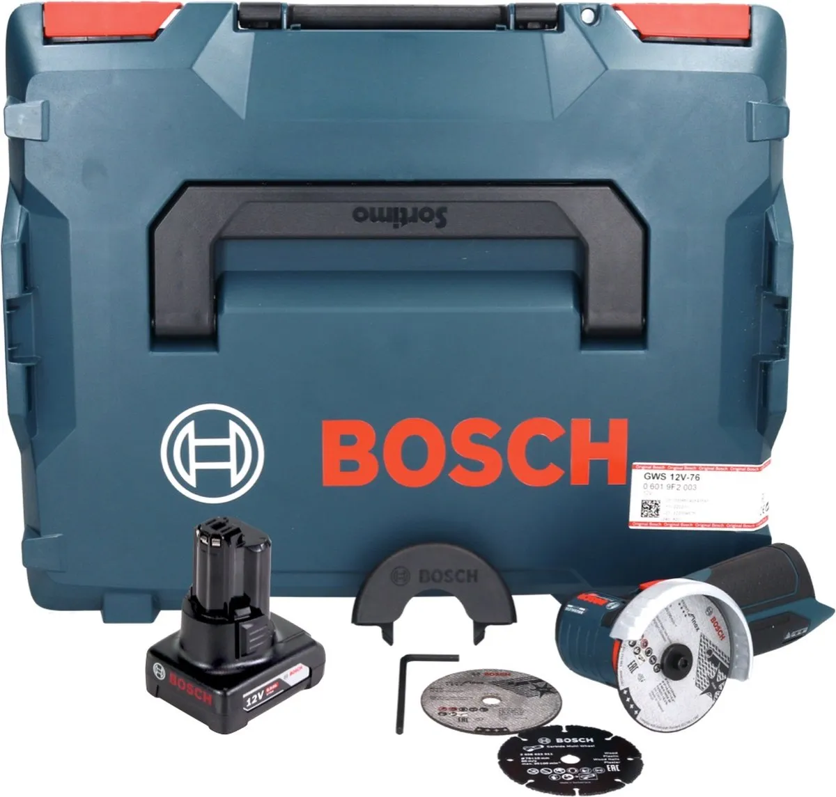 Bosch Professional GWS 12V-76 Accu Haakse Slijper 76mm - 6.0Ah