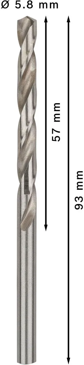 Bosch Professional ST. LINE 5.8mm HSS-G Boor - 10 Stuks